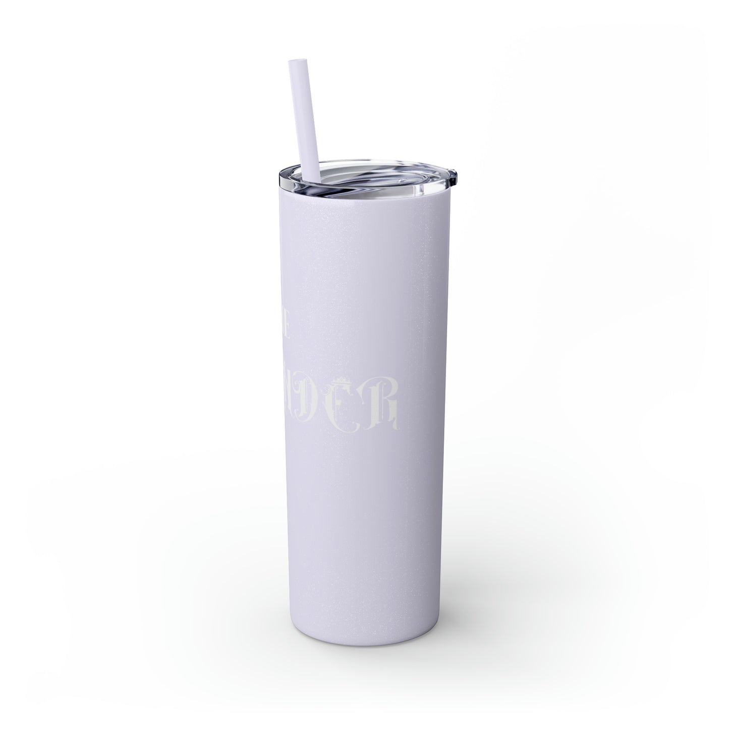 THE FOUNDER: Lady Boss Graphic Skinny Tumbler with Straw, 20oz (Black Matte Finish or Black Glitter Glossy Finish)