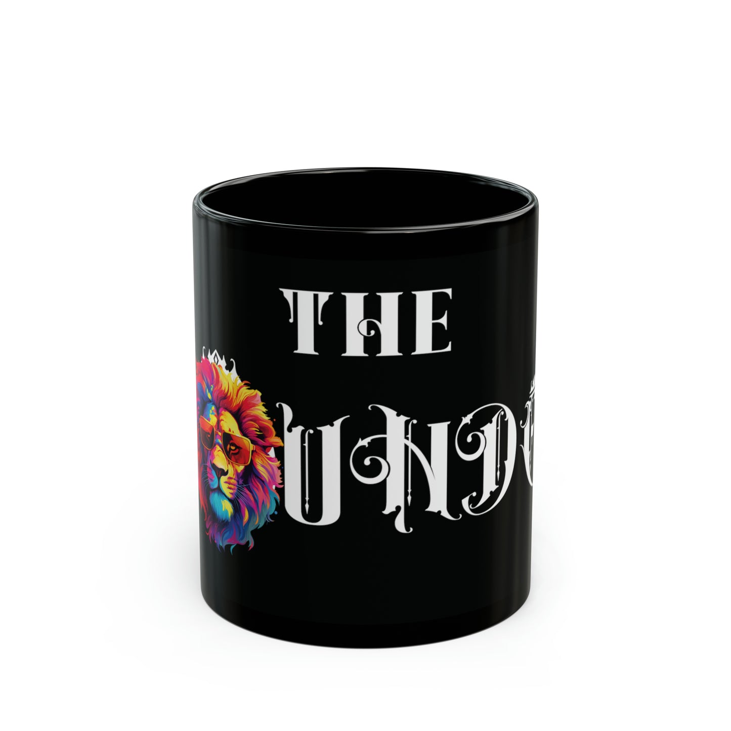 The Founder: Lion Graphic Glossy Black Mug (11oz, 15oz)