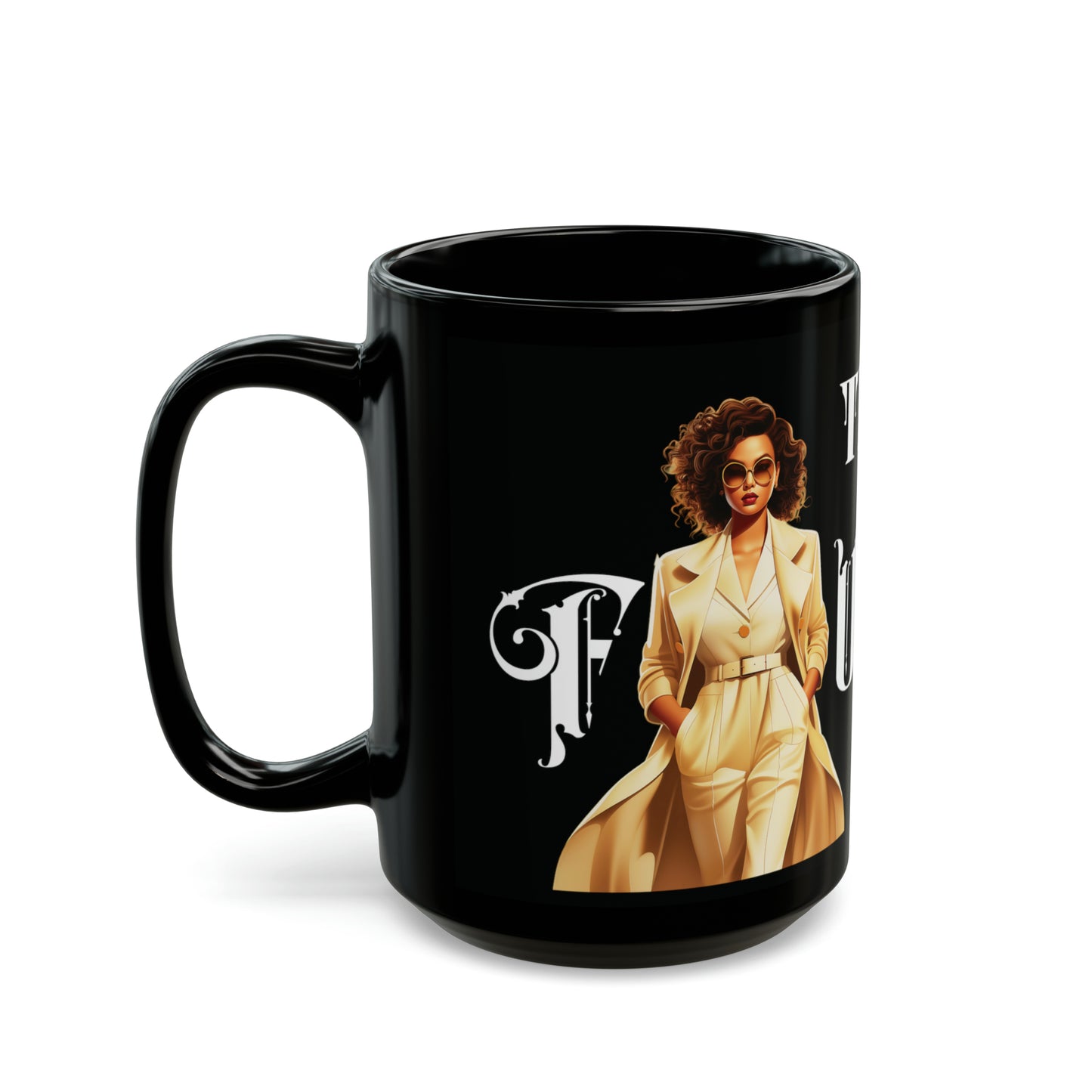 The Founder: Lady Boss Graphic Glossy Black Mug (11oz, 15oz)