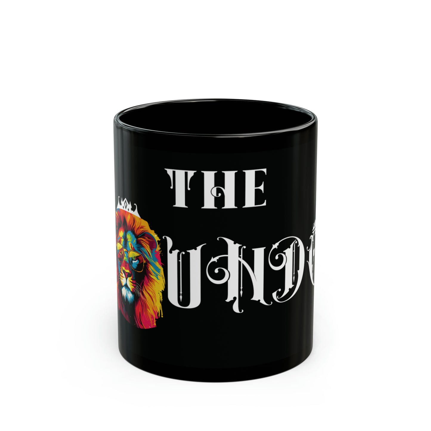 The Founder: Lion Graphic Glossy Black Mug (11oz, 15oz)