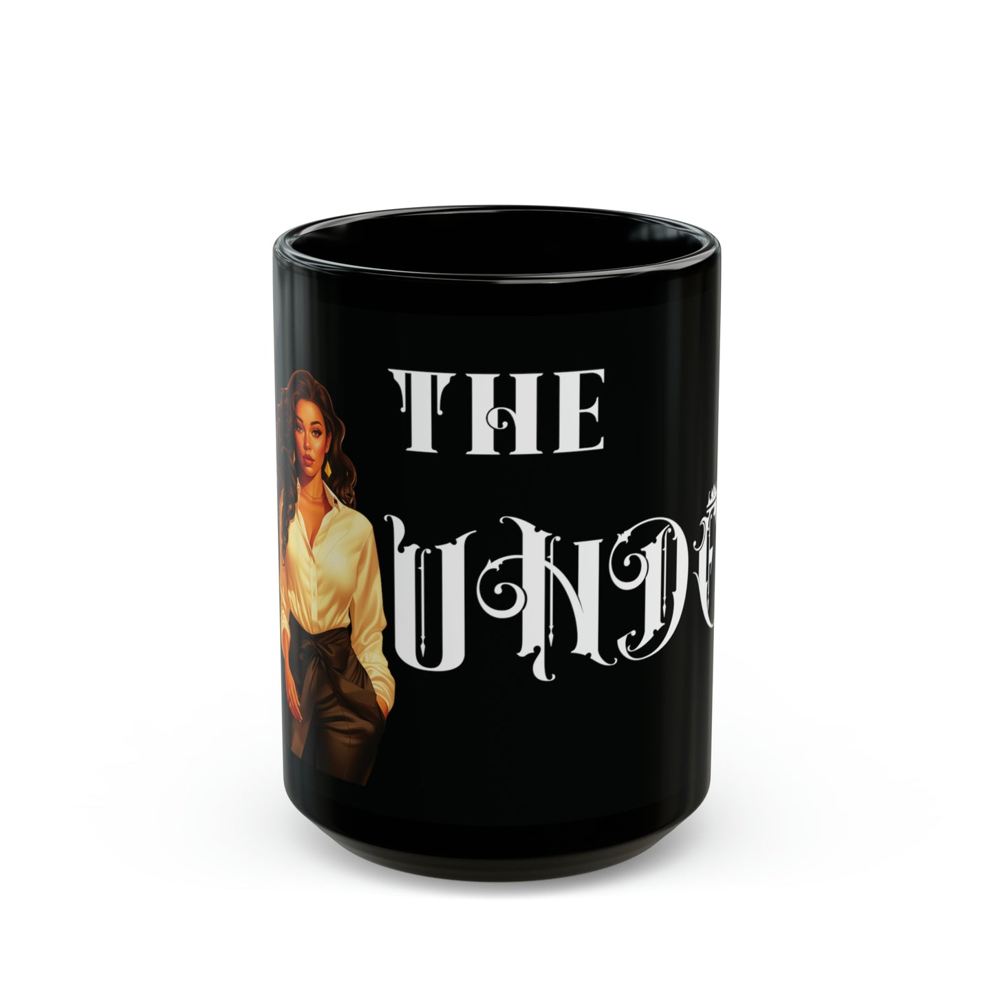 The Founder: Lady Boss Graphic Glossy Black Mug (11oz, 15oz)