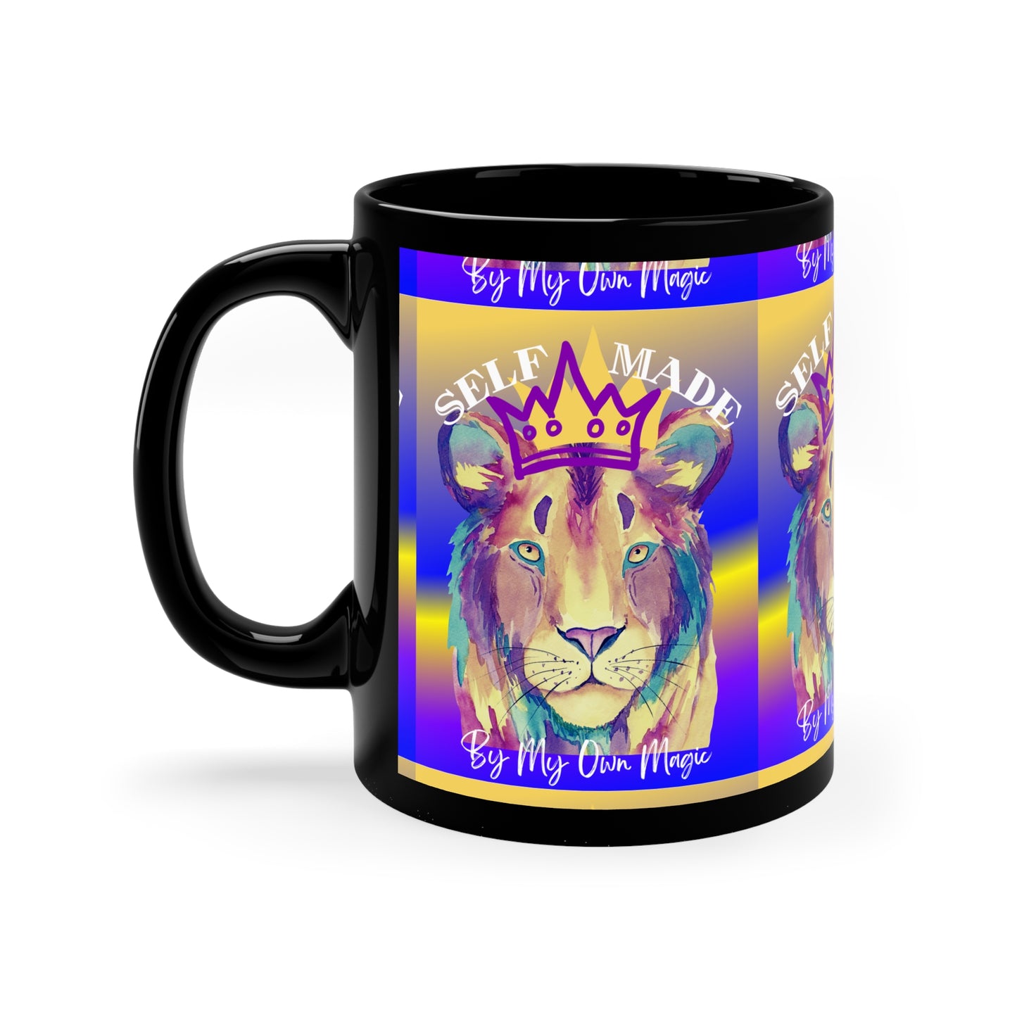 The Emblem Artwork 11oz Black Mug with Glossy Finish