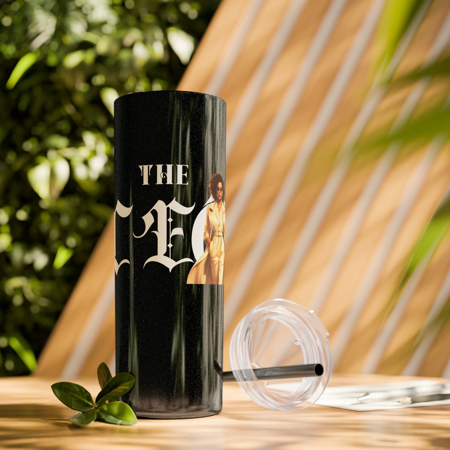 THE CEO: Lady Boss Graphic Skinny Tumbler with Straw, 20oz (Black, Black Glitter, Lilac, Magic Pink, Blush Pink, & Dusty Rose - All Glitter Finishes)