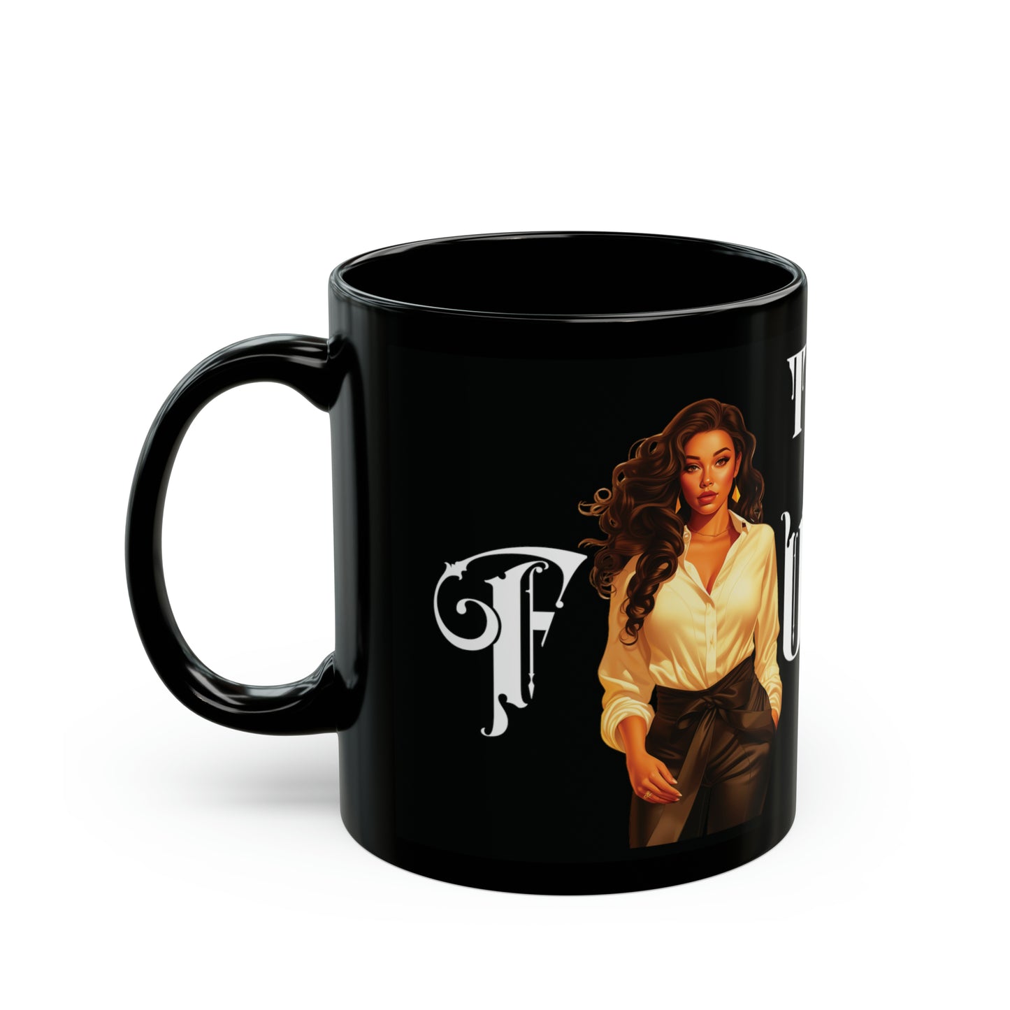 The Founder: Lady Boss Graphic Glossy Black Mug (11oz, 15oz)