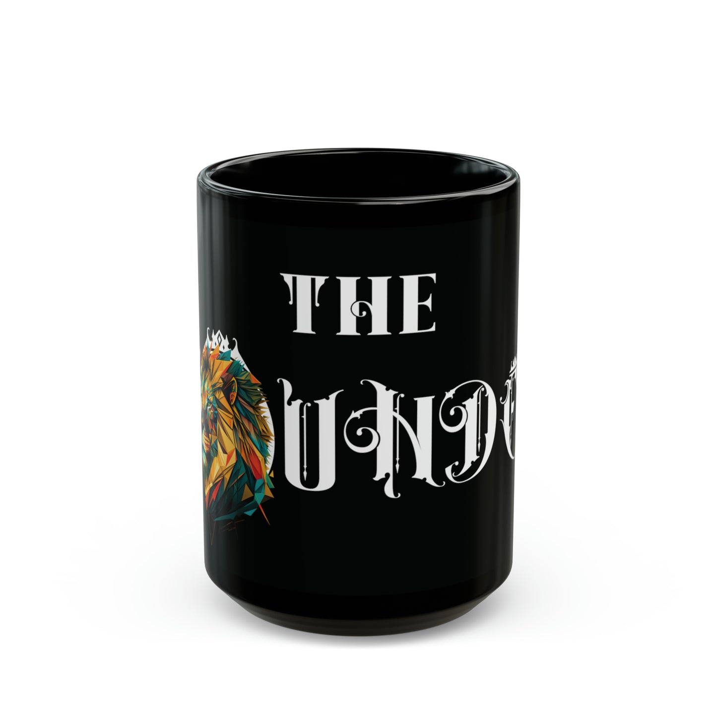 The Founder: Lion Graphic Glossy Black Mug (11oz, 15oz)