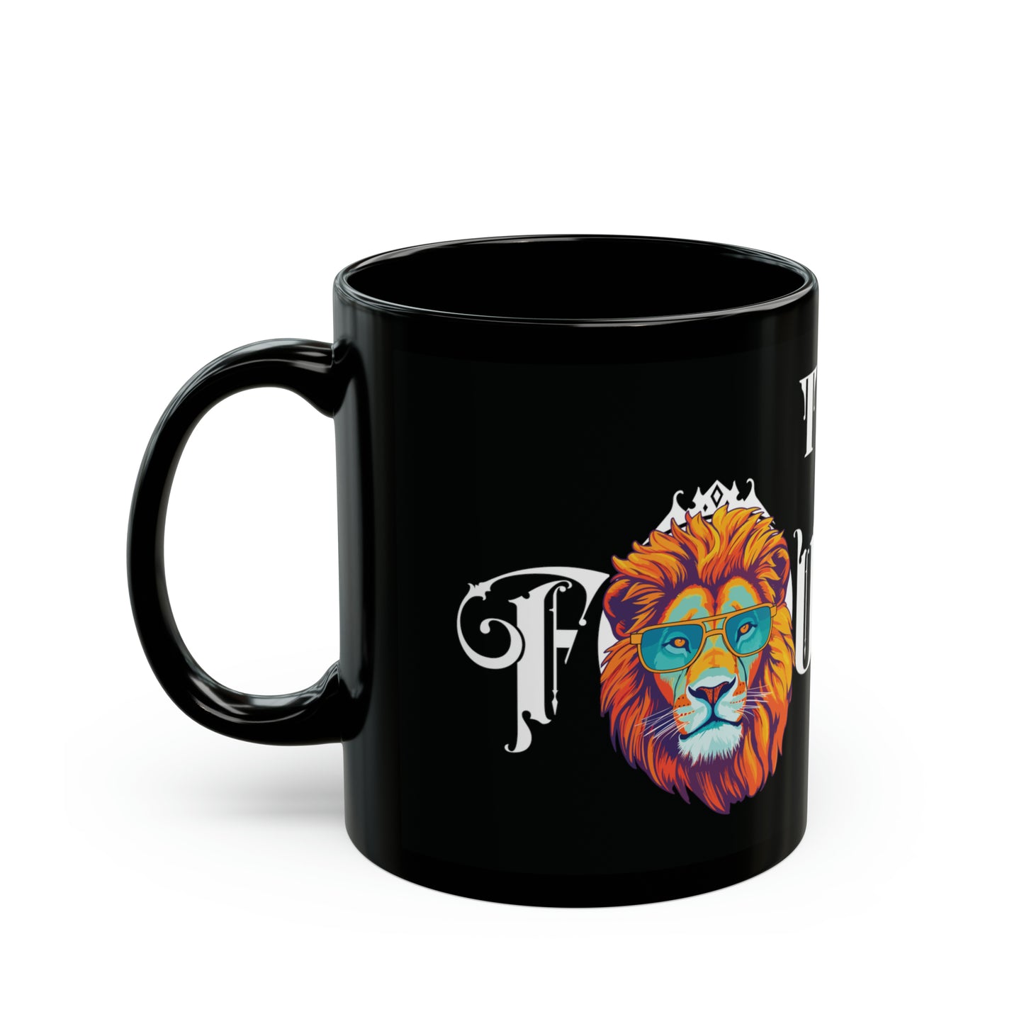 The Founder: Lion Graphic Glossy Black Mug (11oz, 15oz)