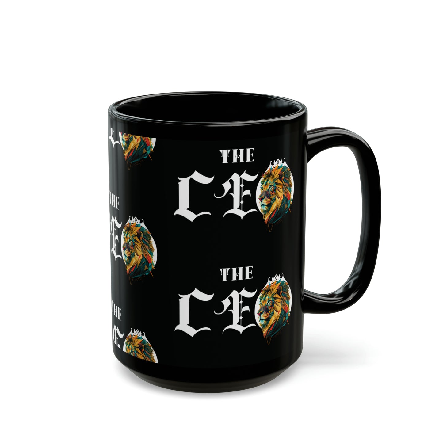 The CEO: Lion Graphic Glossy Black Mug (11oz, 15oz)