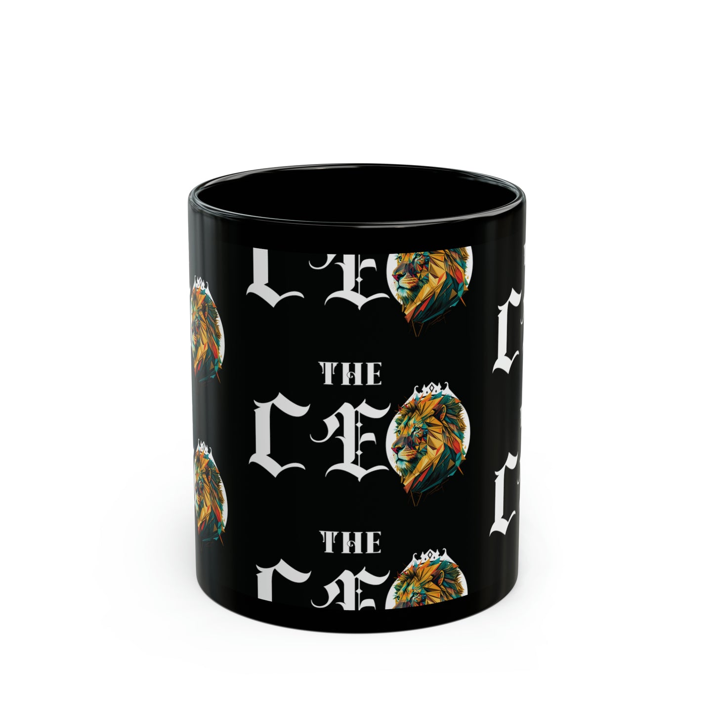 The CEO: Lion Graphic Glossy Black Mug (11oz, 15oz)