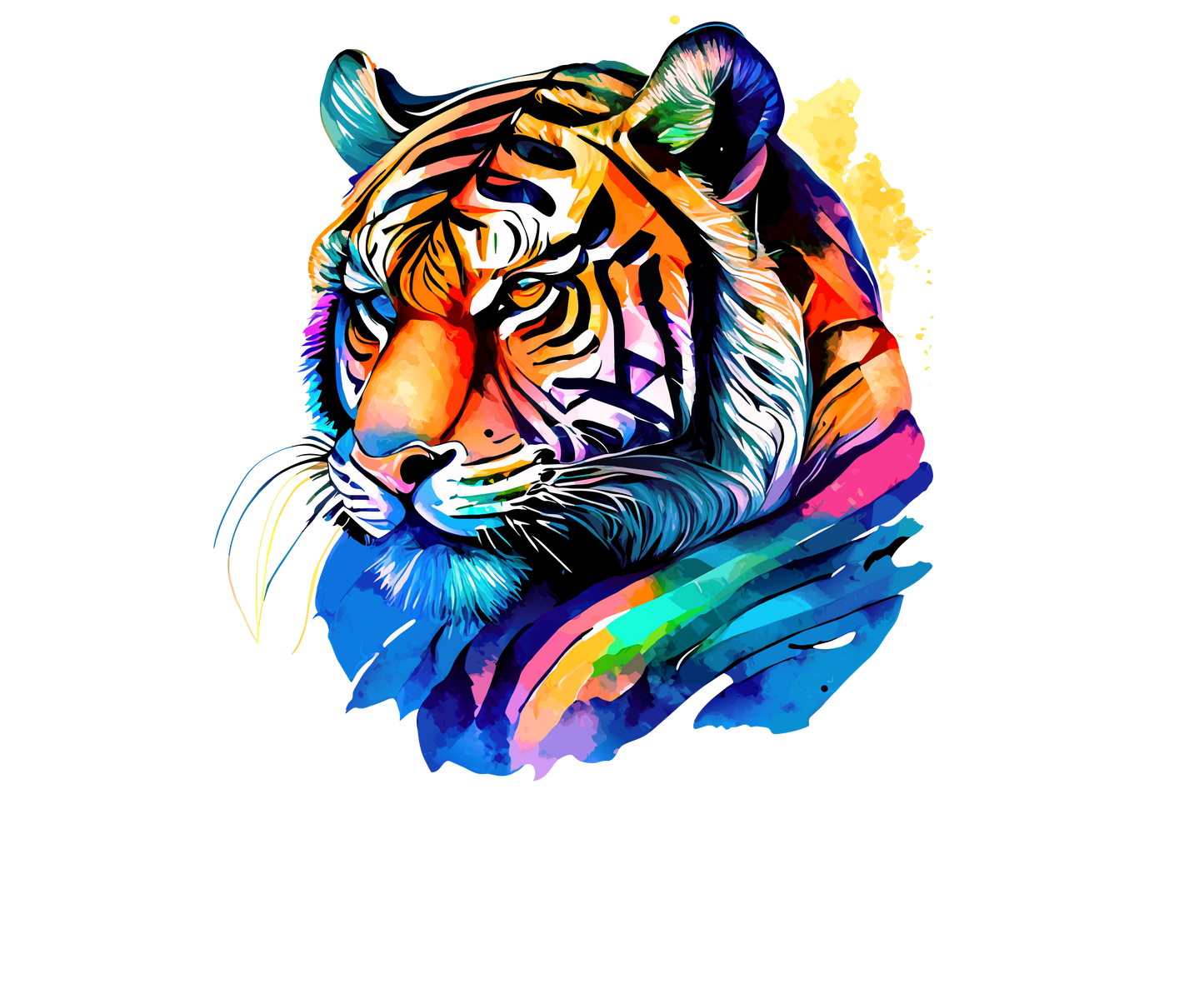 CREATOR: Tiger Graphic Skinny Tumbler with Straw, 20oz (Black Matte Finish or Black Glitter Glossy Finish)