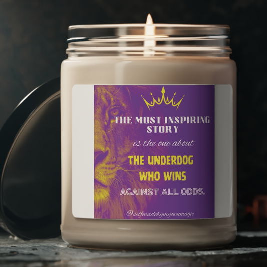 9oz Scented Soy Candle: The Most Inspiring Story Is The One About The Underdog Who Wins Against All Odds (Five Scents)