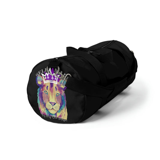 Durable Duffel Bag: Street Art Remix in Royal Purple