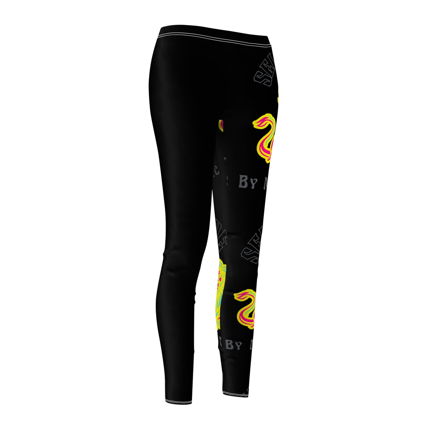 Retro Lady and Lion in Elite Pink (Black)