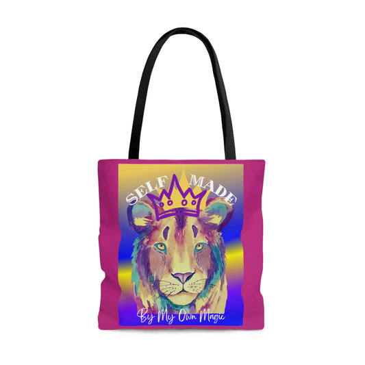 The Emblem Artwork: Colorful Tote Bag in Elite Pink (2-Sided Design, 3 Sizes Available!)