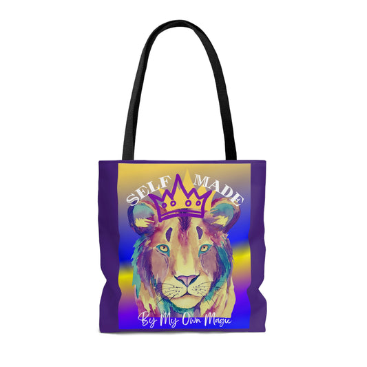 The Emblem Artwork: Colorful Tote Bag in Royal Purple (2-Sided Design, 3 Sizes Available!)